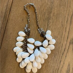 Elegant White Teardrop Necklace